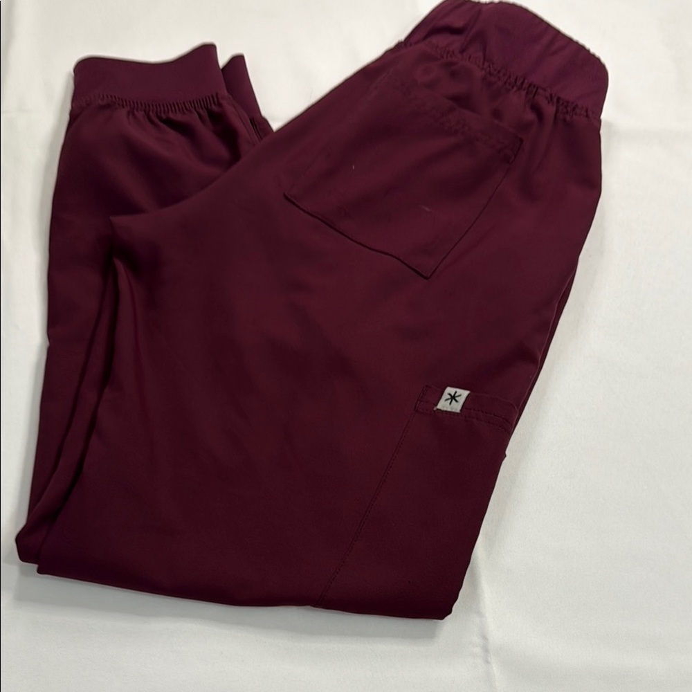 Red Tapered Joggers with Adjustable Waist - Picture 4 of 8